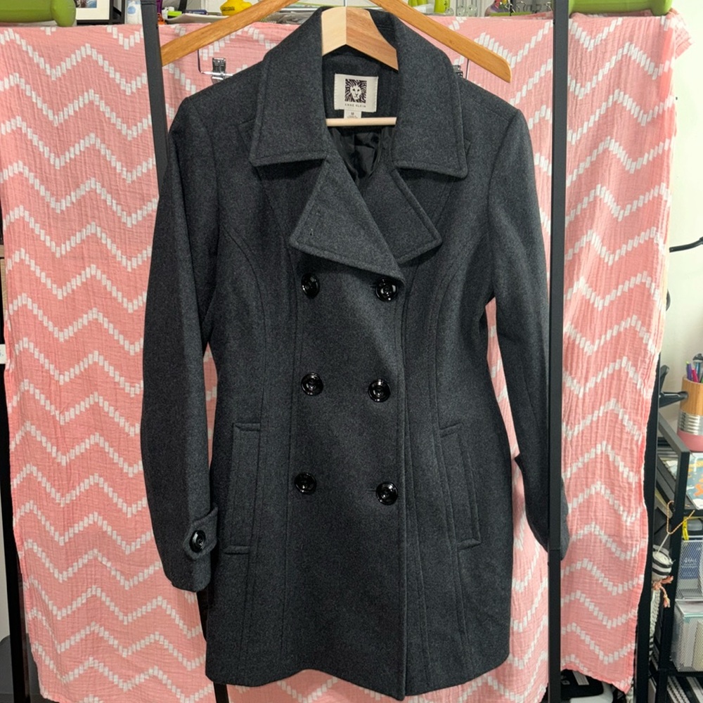Long double breasted wool coat